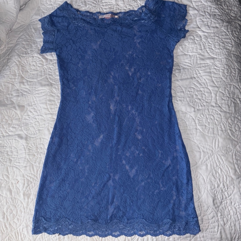 Victoria's Secret Blue Lace Top